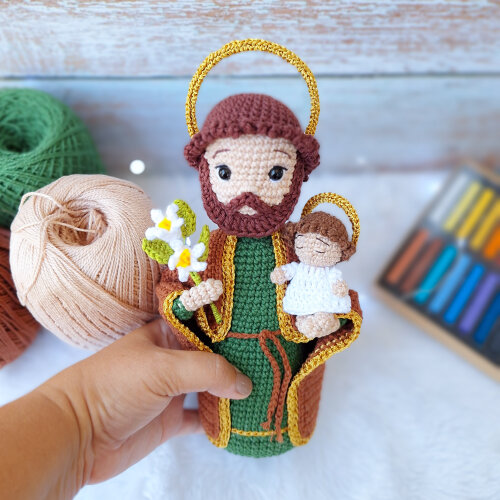 Santinho Amigurumi / São José