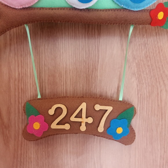Enfeite de Porta Família de Passarinhos