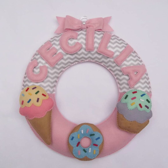 Guirlanda Porta Maternidade Doce Encanto