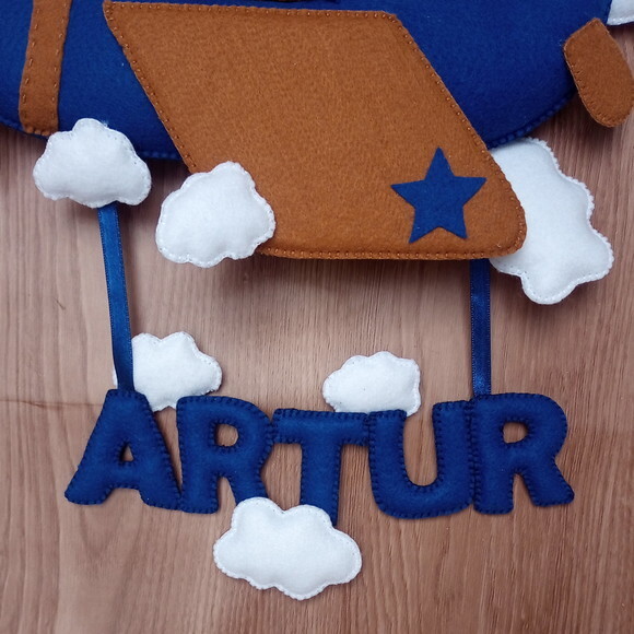 Porta Maternidade Ursinho Aviador