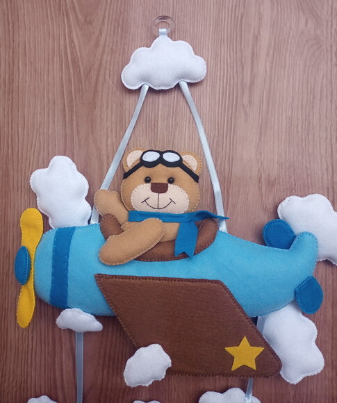 Porta Maternidade Ursinho Aviador