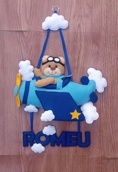 Porta Maternidade Ursinho Aviador