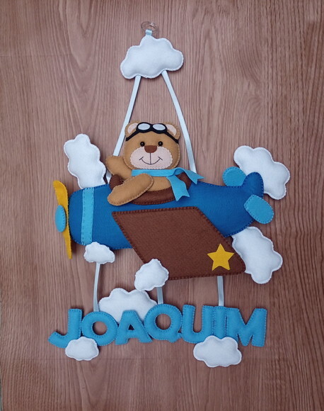 Porta Maternidade Ursinho Aviador