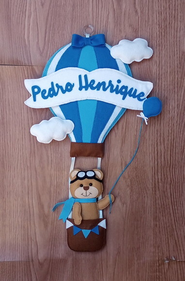 Porta Maternidade Ursinho no Balão