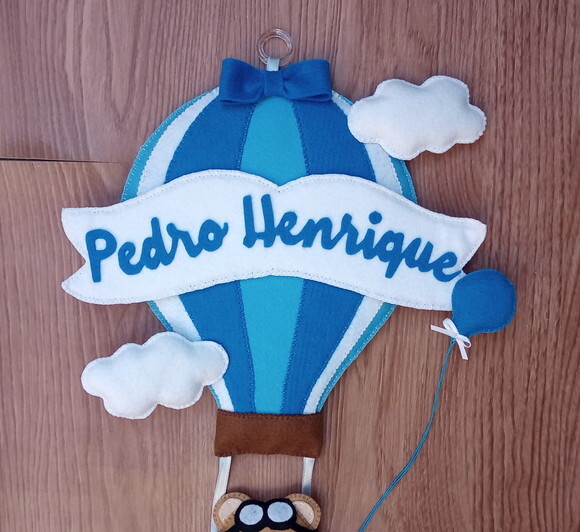 Porta Maternidade Ursinho no Balão