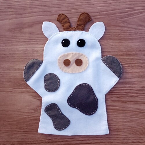 Fantoche de Feltro Vaca