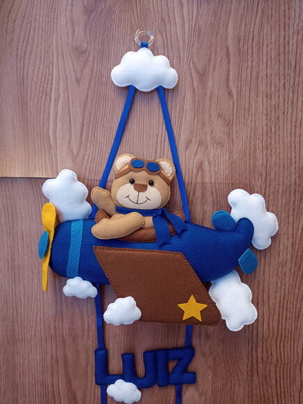 Porta Maternidade Ursinho Aviador