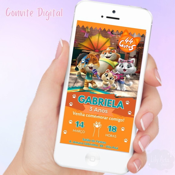 Convite Digital 44 Gatos