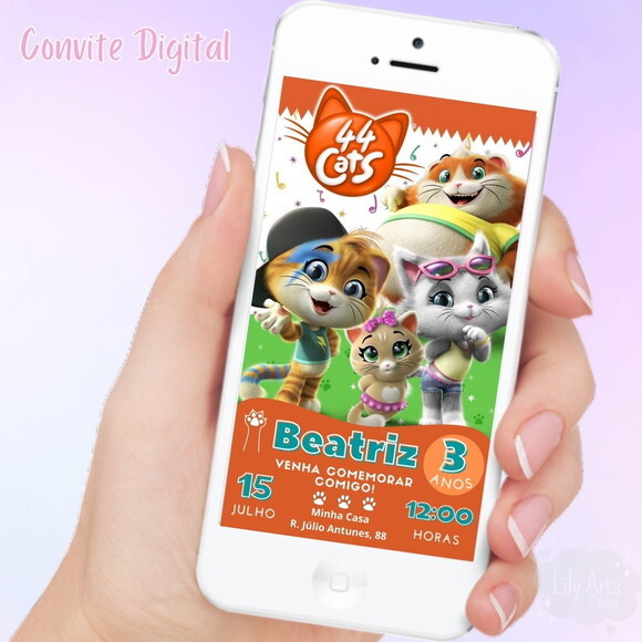 Convite Digital 44 Gatos
