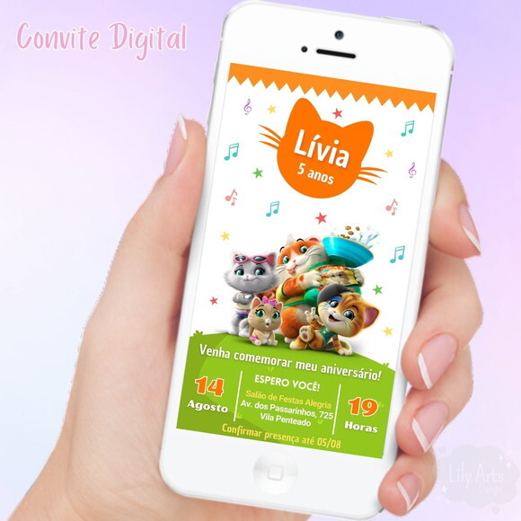 Convite Digital 44 Gatos