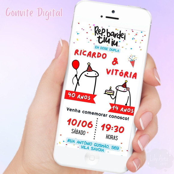 Convite Digital Aniversário Flork