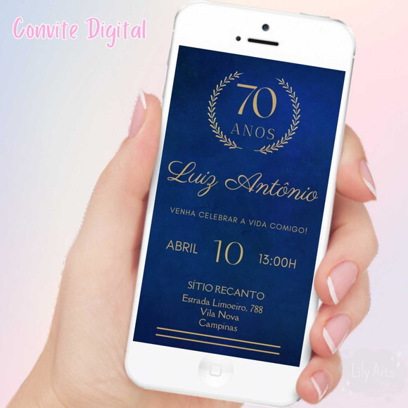Convite Digital Aniversário Masculino