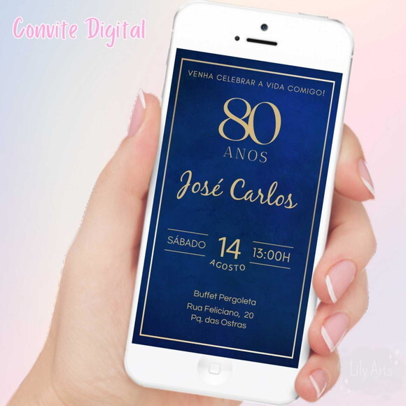 Convite Digital Aniversário Masculino