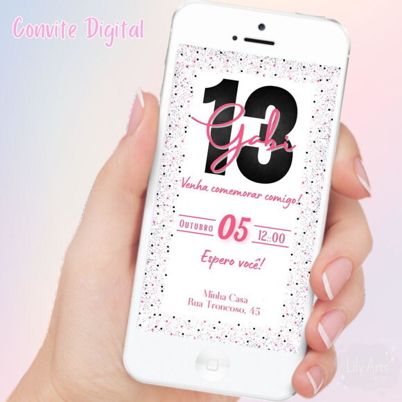 Convite Digital Aniversário Menina