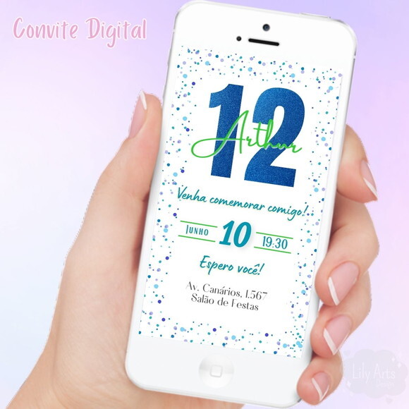Convite Digital Aniversário Menino