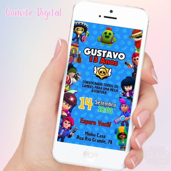Convite Digital Brawl Stars