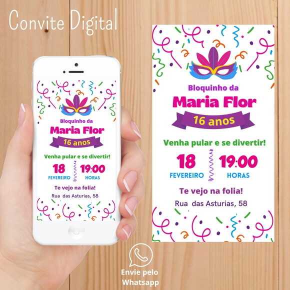Convite Digital Carnaval