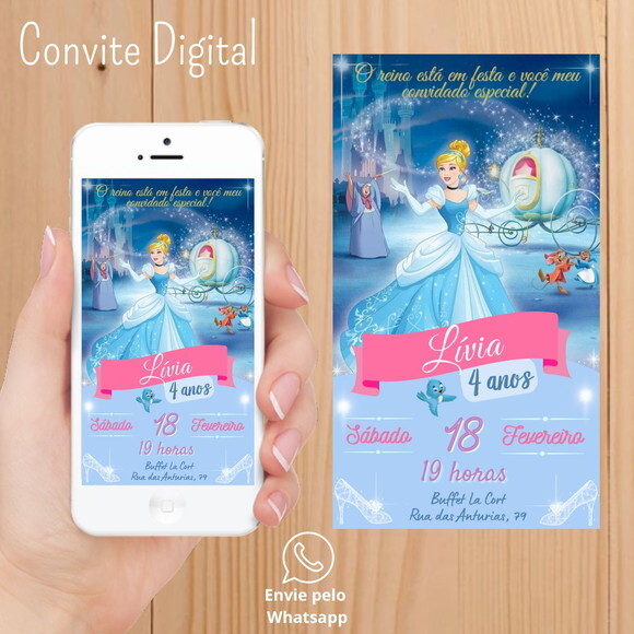 Convite Digital Cinderela