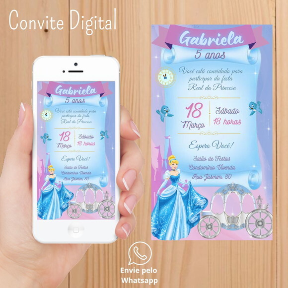 Convite Digital Cinderela