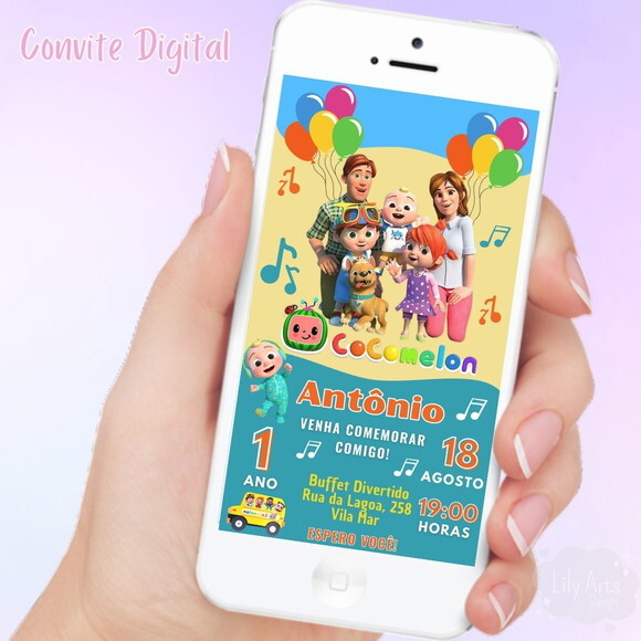 Convite Digital Cocomelon