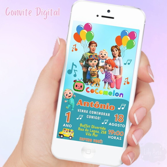 Convite Digital Cocomelon