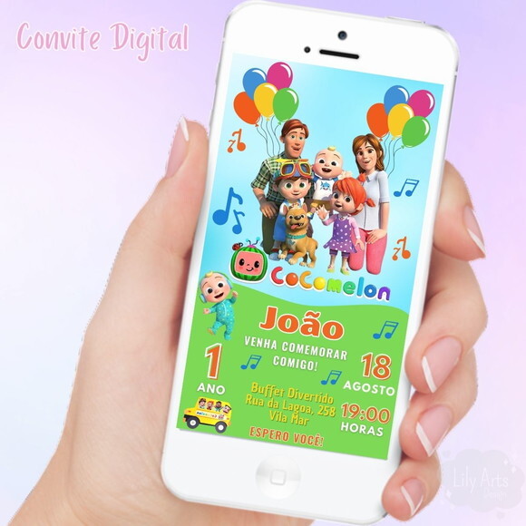 Convite Digital Cocomelon