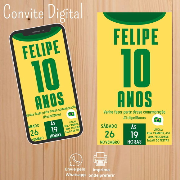 Convite Digital Copa do Mundo Brasil