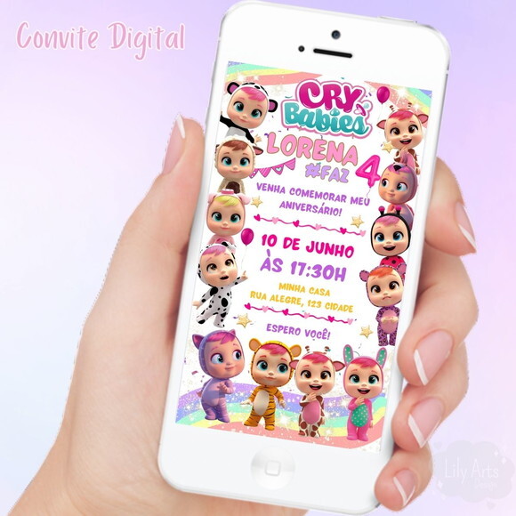 Convite Digital Cry Babies