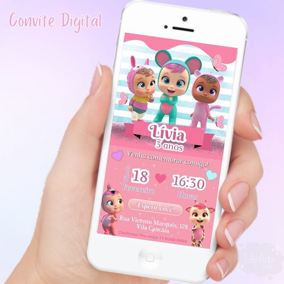 Convite Digital Cry Babies