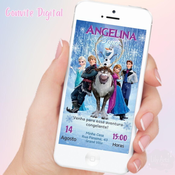 Convite Digital Frozen