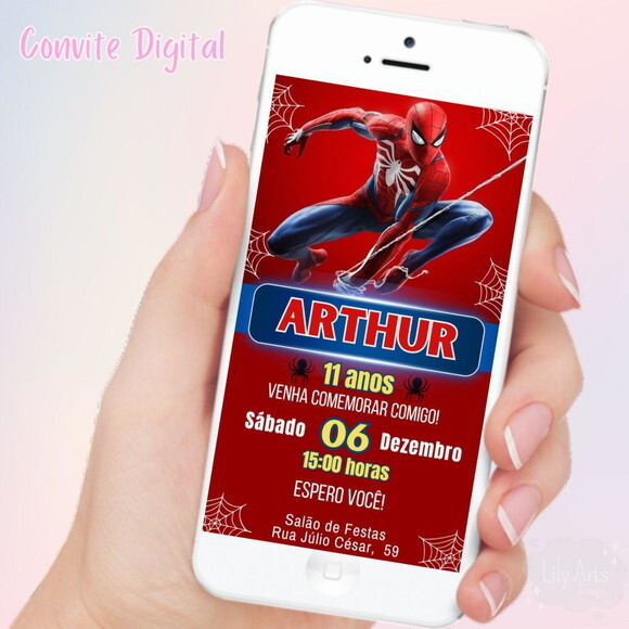 Convite Digital Homem Aranha