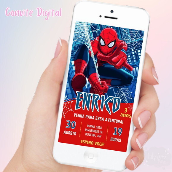 Convite Digital Homem Aranha