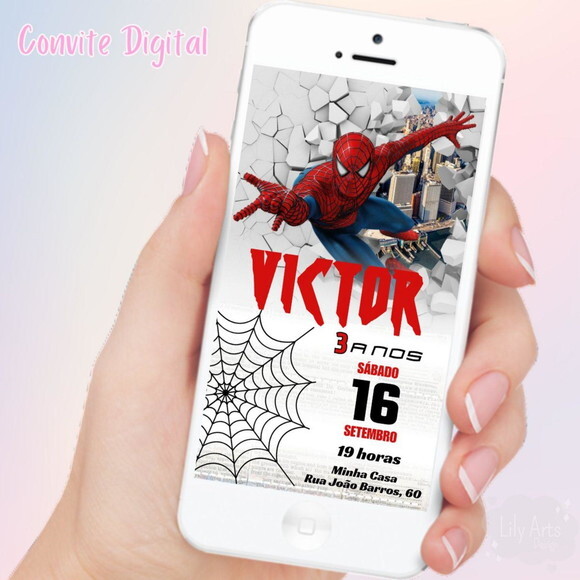 Convite Digital Homem Aranha