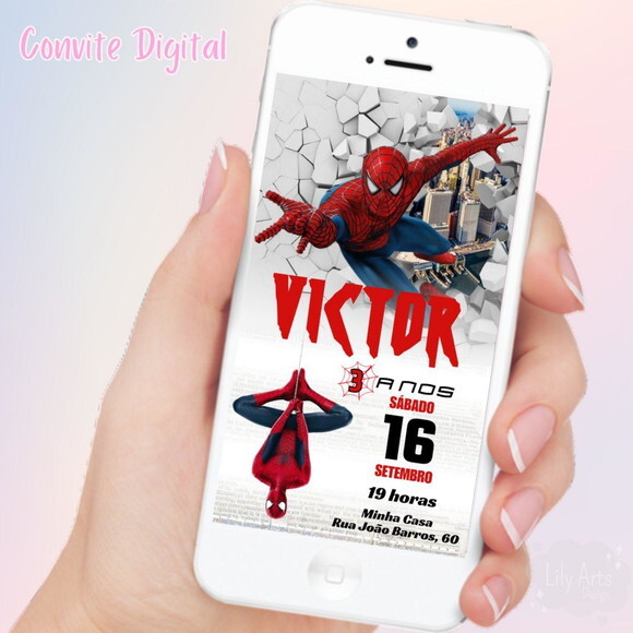 Convite Digital Homem Aranha