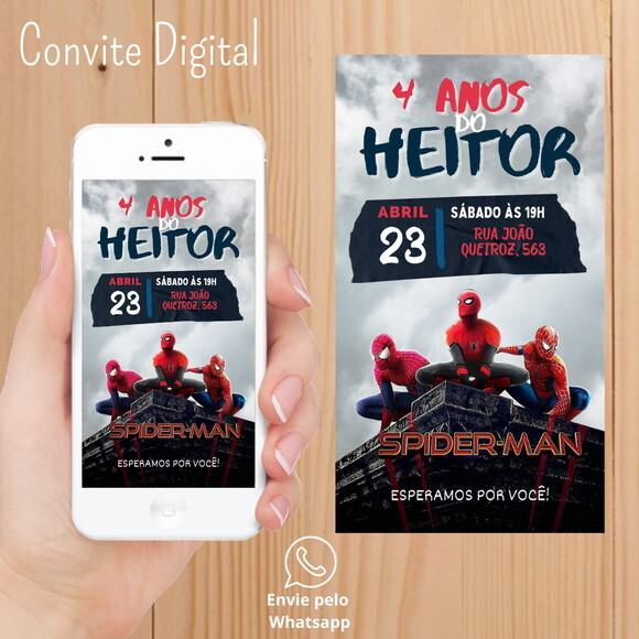 Convite Digital Homem Aranha