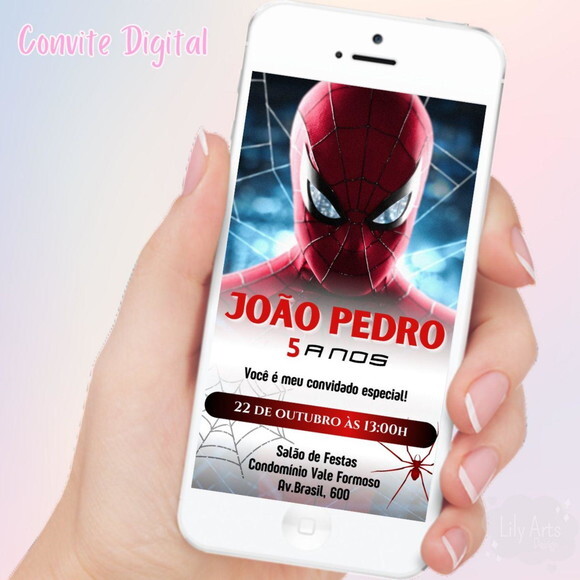 Convite Digital Homem Aranha