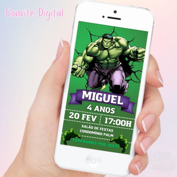 Convite Digital Hulk