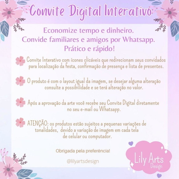 Convite Digital Interativo Menino / Adulto