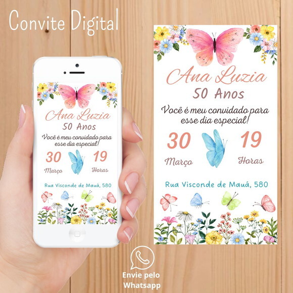 Convite Digital Jardim das Borboletas