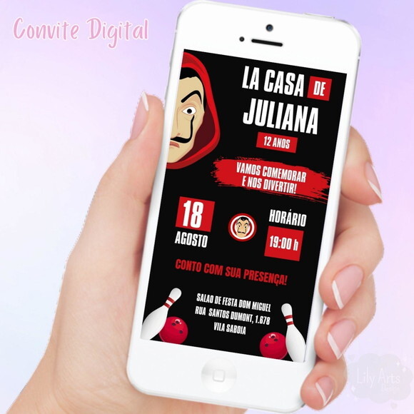 Convite Digital La Casa de Papel