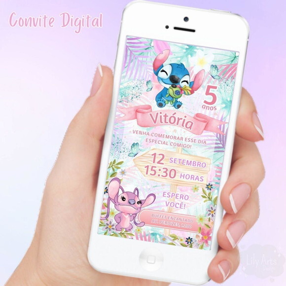 Convite Digital Lilo e Stich