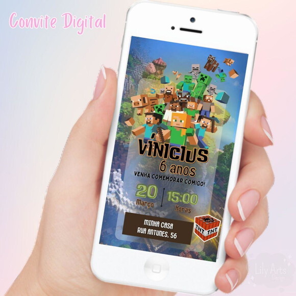 Convite Digital Minecraft