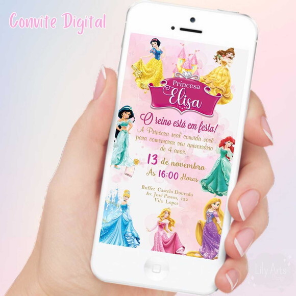 Convite Digital Princesas
