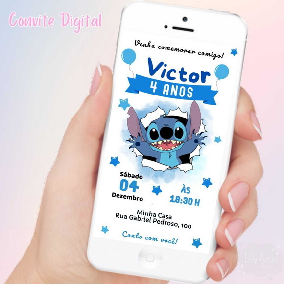 Convite Digital Stitch