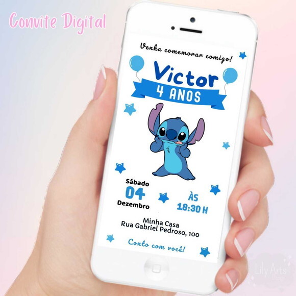 Convite Digital Stitch