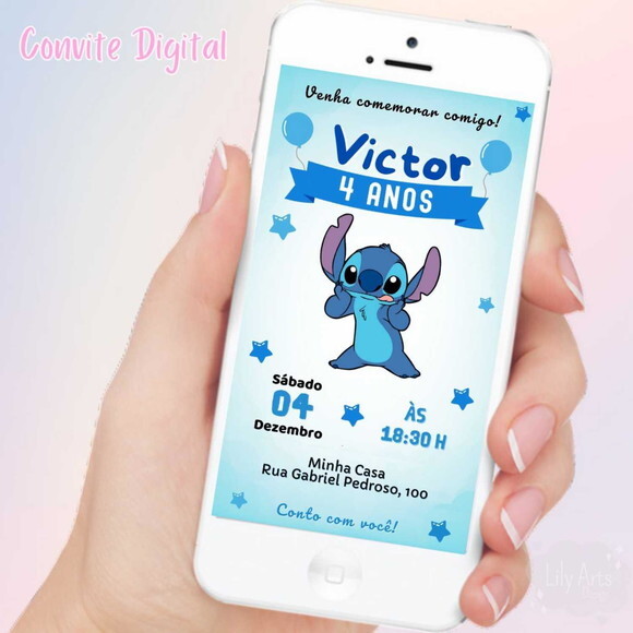 Convite Digital Stitch