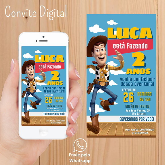 Convite Digital Toy Story