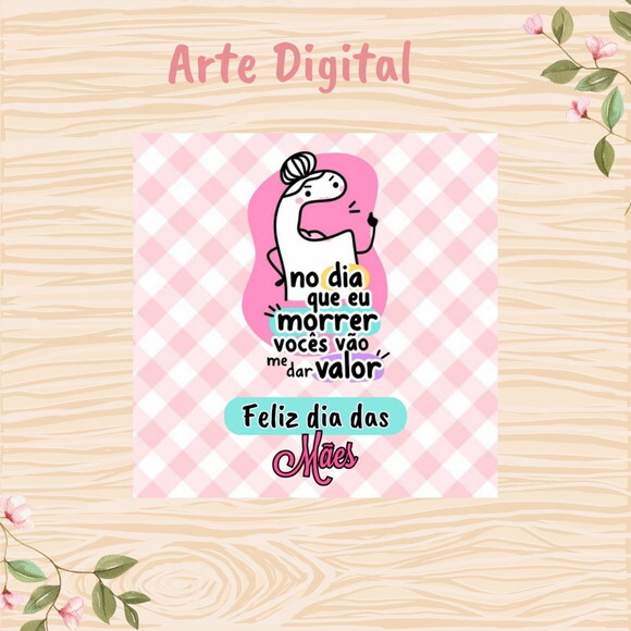 Tag Dia das Mães para Imprimir- Digital