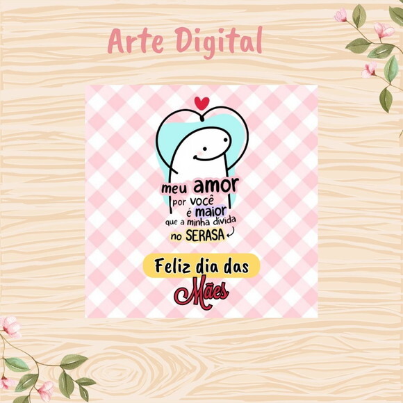 Tag Dia das Mães para Imprimir- Digital