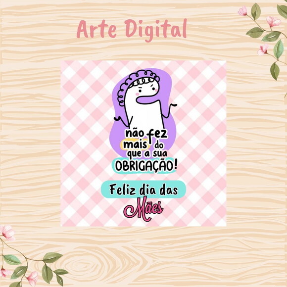 Tag Dia das Mães para Imprimir- Digital